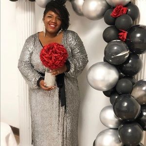 Black & Sequin Wrap Dress From Asos